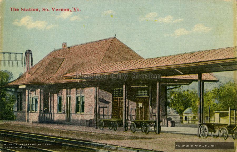 Postcard: The Station, South Vernon, Vermont